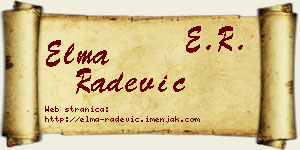 Elma Radević vizit kartica